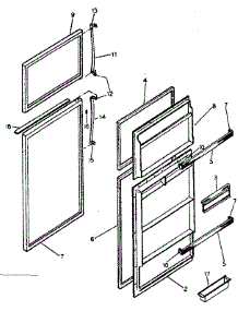 Door Parts parts for Kenmore Refrigerator 253.8671810 (2538671810, 253 8671810) from AppliancePartsPros.com
