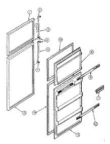 Door Parts parts for Kenmore Refrigerator 253.8672380 (2538672380, 253 8672380) from AppliancePartsPros.com