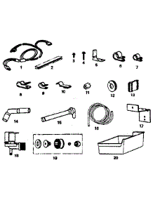 Ice Maker Installation Parts Kit #8085 parts for Kenmore Refrigerator 253.8678060 (2538678060, 253 8678060) from AppliancePartsPros.com