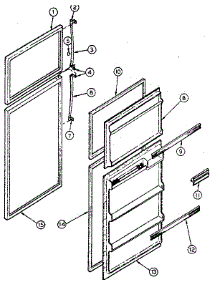 Door Parts parts for Kenmore Refrigerator 253.8365161 (2538365161, 253 8365161) from AppliancePartsPros.com