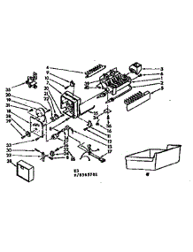 Icemaker Parts parts for Kenmore Refrigerator 253.8365761 (2538365761, 253 8365761) from AppliancePartsPros.com