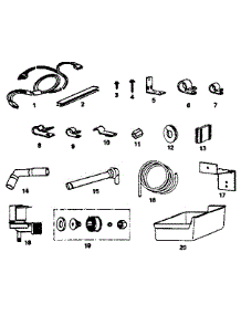 Ice Maker Installation Parts Kit #8085 parts for Kenmore Refrigerator 253.8369222 (2538369222, 253 8369222) from AppliancePartsPros.com