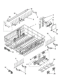 Upper Rack And Track Parts parts for Kenmore Dishwasher 665.16593201 (66516593201, 665 16593201) from AppliancePartsPros.com