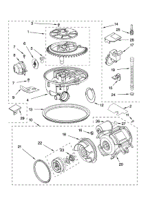 Pump And Motor Parts parts for Kenmore Dishwasher 665.16594201 (66516594201, 665 16594201) from AppliancePartsPros.com