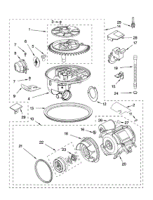 Pump And Motor Parts parts for Kenmore Dishwasher 665.16599200 (66516599200, 665 16599200) from AppliancePartsPros.com