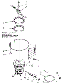 Heater, Pump And Lower Sprayarm parts for Kenmore Dishwasher 665.1660590 (6651660590, 665 1660590) from AppliancePartsPros.com
