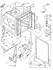 Tub parts for Kenmore Dishwasher 665.1660592 (6651660592, 665 1660592) from AppliancePartsPros.com