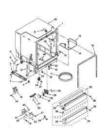 Tub Assembly parts for Kenmore Dishwasher 665.16624000 (66516624000, 665 16624000) from AppliancePartsPros.com
