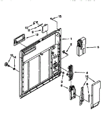 Inner Door parts for Kenmore Dishwasher 665.16625691 (66516625691, 665 16625691) from AppliancePartsPros.com