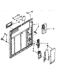 Inner Door Parts parts for Kenmore Dishwasher 665.1664990 (6651664990, 665 1664990) from AppliancePartsPros.com