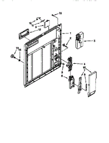 Inner Door parts for Kenmore Dishwasher 665.1664993 (6651664993, 665 1664993) from AppliancePartsPros.com