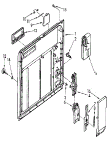 Inner Door parts for Kenmore Dishwasher 665.1665591 (6651665591, 665 1665591) from AppliancePartsPros.com