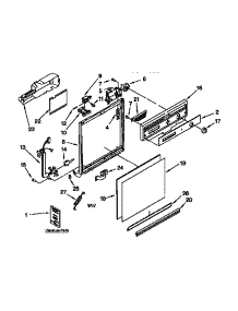 Frame And Console parts for Kenmore Dishwasher 665.16681790 (66516681790, 665 16681790) from AppliancePartsPros.com