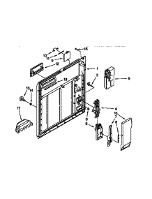 Inner Door parts for Kenmore Dishwasher 665.16681790 (66516681790, 665 16681790) from AppliancePartsPros.com