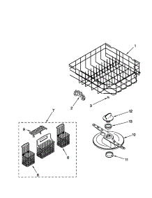 Lower Dishwasher parts for Kenmore Dishwasher 665.16684000 (66516684000, 665 16684000) from AppliancePartsPros.com