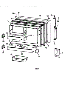 Freezer Door parts for Kenmore Refrigerator 363.78282890 (36378282890, 363 78282890) from AppliancePartsPros.com