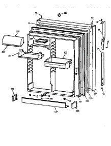 Fresh Food Door parts for Kenmore Refrigerator 363.78282891 (36378282891, 363 78282891) from AppliancePartsPros.com