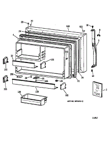 Freezer Door parts for Kenmore Refrigerator 363.78285891 (36378285891, 363 78285891) from AppliancePartsPros.com