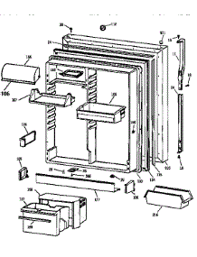 Fresh Food Door parts for Kenmore Refrigerator 363.78292890 (36378292890, 363 78292890) from AppliancePartsPros.com