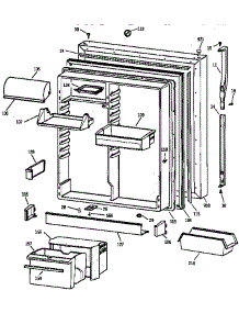 Fresh Food Door parts for Kenmore Refrigerator 363.78295890 (36378295890, 363 78295890) from AppliancePartsPros.com