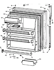 Fresh Food Door parts for Kenmore Refrigerator 363.78472892 (36378472892, 363 78472892) from AppliancePartsPros.com