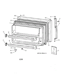 Freezer Door parts for Kenmore Refrigerator 363.78472894 (36378472894, 363 78472894) from AppliancePartsPros.com