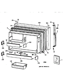 Freezer Door parts for Kenmore Refrigerator 363.78562893 (36378562893, 363 78562893) from AppliancePartsPros.com