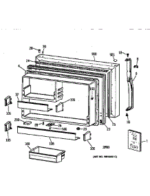 Freezer Door parts for Kenmore Refrigerator 363.78567893 (36378567893, 363 78567893) from AppliancePartsPros.com