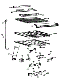 Compartment Separator Parts parts for Kenmore Refrigerator 363.78592893 (36378592893, 363 78592893) from AppliancePartsPros.com
