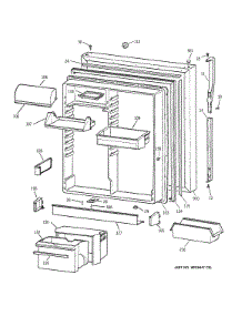 Fresh Food Door parts for Kenmore Refrigerator 363.78592894 (36378592894, 363 78592894) from AppliancePartsPros.com