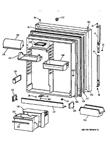 Fresh Food Door parts for Kenmore Refrigerator 363.78595893 (36378595893, 363 78595893) from AppliancePartsPros.com