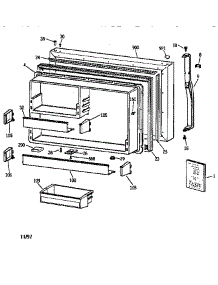 Freezer Door parts for Kenmore Refrigerator 363.78597893 (36378597893, 363 78597893) from AppliancePartsPros.com
