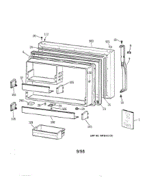 Freezer Door parts for Kenmore Refrigerator 363.78597895 (36378597895, 363 78597895) from AppliancePartsPros.com