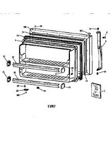 Freezer Door parts for Kenmore Refrigerator 363.78852892 (36378852892, 363 78852892) from AppliancePartsPros.com