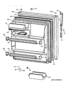 Fresh Food Door parts for Kenmore Refrigerator 363.78857892 (36378857892, 363 78857892) from AppliancePartsPros.com