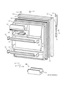 Fresh Food Door parts for Kenmore Refrigerator 363.78857896 (36378857896, 363 78857896) from AppliancePartsPros.com