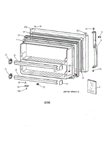 Freezer Door parts for Kenmore Refrigerator 363.78857896 (36378857896, 363 78857896) from AppliancePartsPros.com