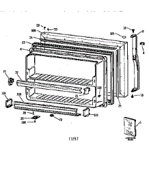 Freezer Door parts for Kenmore Refrigerator 363.78962893 (36378962893, 363 78962893) from AppliancePartsPros.com