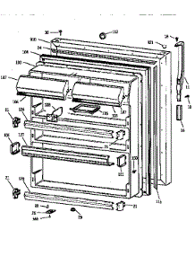 Fresh Food Door parts for Kenmore Refrigerator 363.78962893 (36378962893, 363 78962893) from AppliancePartsPros.com