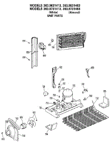 Unit parts for Kenmore Refrigerator 363.9731413 (3639731413, 363 9731413) from AppliancePartsPros.com