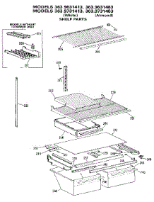 Shelf parts for Kenmore Refrigerator 363.9731483 (3639731483, 363 9731483) from AppliancePartsPros.com