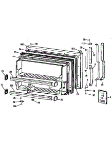 Freezer Door parts for Kenmore Refrigerator 363.9731485 (3639731485, 363 9731485) from AppliancePartsPros.com