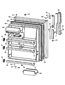 Fresh Food Door parts for Kenmore Refrigerator 363.9731515 (3639731515, 363 9731515) from AppliancePartsPros.com