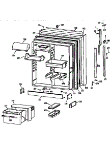 Fresh Food Door parts for Kenmore Refrigerator 363.9732715 (3639732715, 363 9732715) from AppliancePartsPros.com