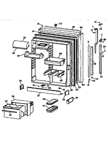 Fresh Food Door parts for Kenmore Refrigerator 363.9732724 (3639732724, 363 9732724) from AppliancePartsPros.com
