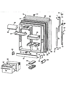 Fresh Food Door parts for Kenmore Refrigerator 363.9732725 (3639732725, 363 9732725) from AppliancePartsPros.com