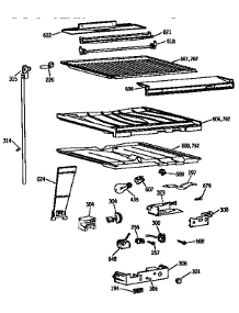 Compartment Separator Parts parts for Kenmore Refrigerator 363.9732725 (3639732725, 363 9732725) from AppliancePartsPros.com