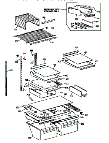 Shelf parts for Kenmore Refrigerator 363.9732726 (3639732726, 363 9732726) from AppliancePartsPros.com