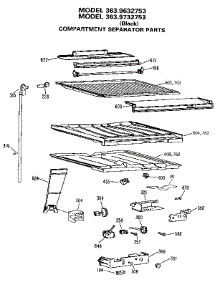 Compartment Separator parts for Kenmore Refrigerator 363.9732753 (3639732753, 363 9732753) from AppliancePartsPros.com