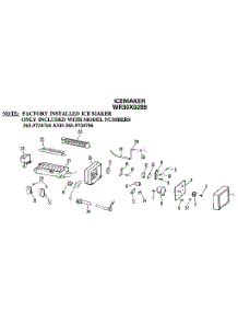 Icemaker parts for Kenmore Refrigerator 363.9734716 (3639734716, 363 9734716) from AppliancePartsPros.com